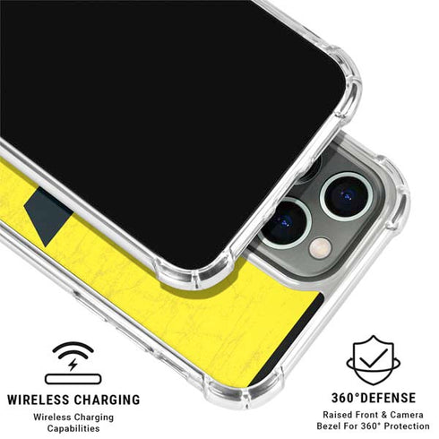 NBA Utah Jazz Yellow Texture iPhone 15 Pro Clear Case